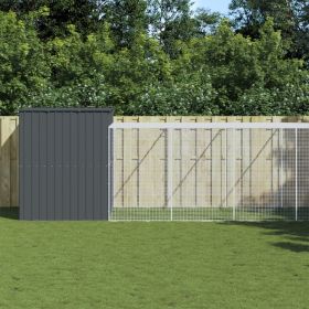 Dog House Anthracite Galvanized steel 84.3 x 341.3 x 71.3 in